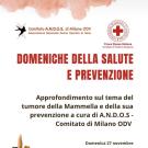 IL COMITATO A.N.D.O.S. DI MILANO ODV OSPITE DELLA PRIMA DOMENICA DELLA SALUTE E PREVENZIONE ORGANIZZATA DA CROCE ROSSA ITALIANA - COMITATO DI PADERNO DUGNANO