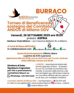 TORNEO DI BURRACO A SOSTEGNO DELLE ATTIVITÀ DEL NOSTRO COMITATO | 26 SETTEMBRE 2025