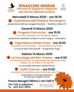 MARZO E "RINASCERE INSIEME" | LE INIZIATIVE IN COLLABORAZIONE CON MAUGERI MILANO | VIA CLEFI 