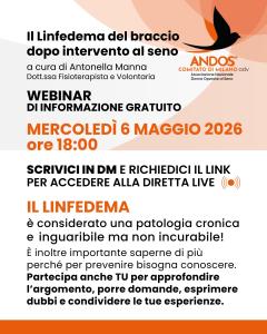 IL LINFEDEMA DEL BRACCIO DOPO INTERVENTO AL SENO: INFORMARSI PER PRENDERSI CURA DI SÉ